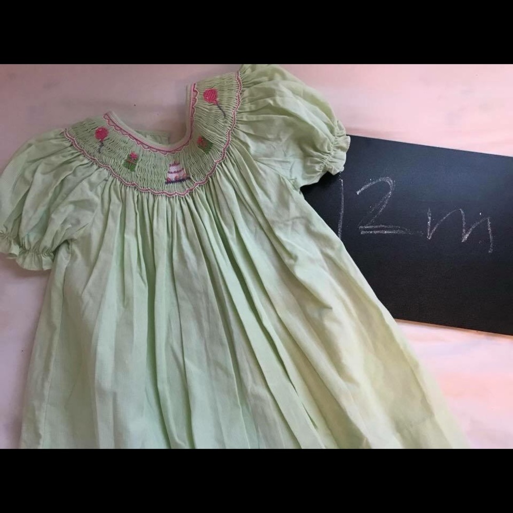 Smocked birthday dress